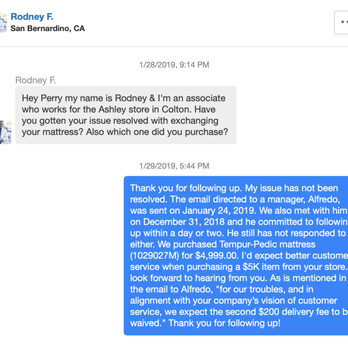 Ashley Store - I'm hopeful this will be resolved quickly. - Furniture Stores Near Me - Colton, California