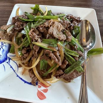 Sichuan Impression - Stir-Fried Beef with Scallions - Szechuan Near Me - Los Angeles, California Sichuan Impression - Stir-Fried Beef with Scallions - Szechuan Near Me - Los Angeles, California