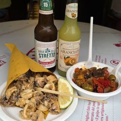 Scirocco - Squid Cone and Caponata with Mahi Mahi