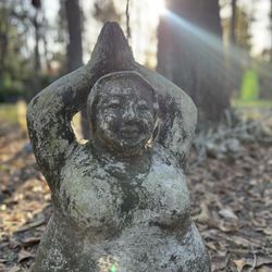 Houston Yoga & Ayurveda Ashram - Sculpture in the print garden at HYA