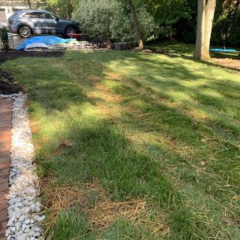 Sunscapes Hardscapes By Design - Patchy grass "fix" after 3 weeks of "growth" - Landscaping Near Me - Galena, Ohio Sunscapes Hardscapes By Design - Patchy grass "fix" after 3 weeks of "growth" - Landscaping Near Me - Galena, Ohio