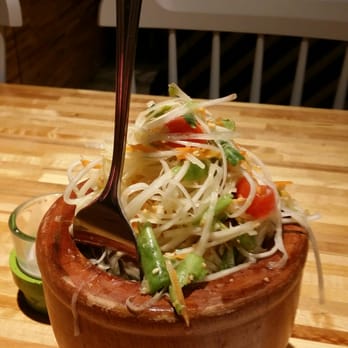 Manaow - Raw Papaya salad,  simply delicious. - Thai Near Me - Long Beach, California