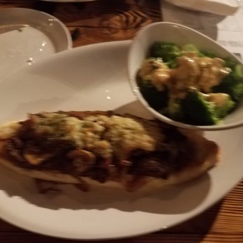 Brickyard Brewing - Open Faced Steak Sandwich, with broccoli and cheese - Breweries Near Me - Lewiston, New York