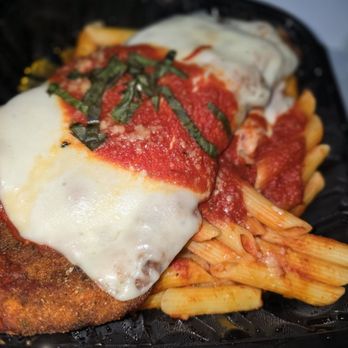 Santelli Pizza & Pasta - Chicken Parmesan with Penne - Pizza Near Me - Odessa, Florida Santelli Pizza & Pasta - Chicken Parmesan with Penne - Pizza Near Me - Odessa, Florida