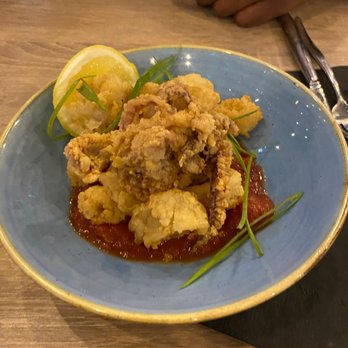 Besa - Calamari with fennel marinara and lemon - New American Near Me - Detroit, Michigan Besa - Calamari with fennel marinara and lemon - New American Near Me - Detroit, Michigan