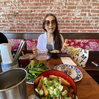 Joy - Mom enjoying her meal - Taiwanese Near Me - Los Angeles, California
