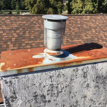 KRC Roofing - Stucco chimney and metal cap before. - Roofing Near Me - Burnaby, British Columbia KRC Roofing - Stucco chimney and metal cap before. - Roofing Near Me - Burnaby, British Columbia