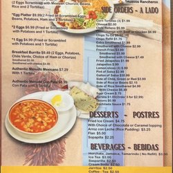 La Puente Centerville - Menu 6 January 2023