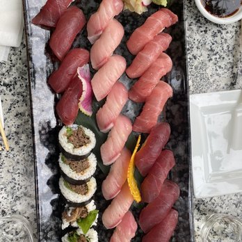 Sushi Den - Tuna, yellowtail, wagyu rolll - Japanese Near Me - Denver, Colorado Sushi Den - Tuna, yellowtail, wagyu rolll - Japanese Near Me - Denver, Colorado