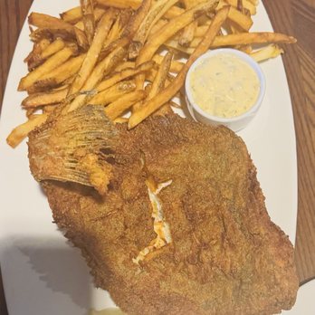Winston's Tavern - Butterfly fried flounder w/fries! - New American Near Me - Evans, Georgia