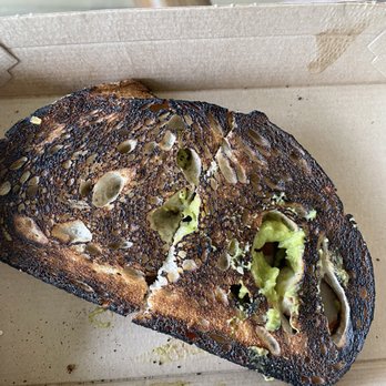 Dunkin' - My avocado toast was completely burnt - Donuts Near Me - Flower Mound, Texas
