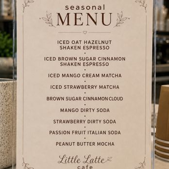 Little Latte Cafe - OUR SEASONAL MENU - 2026 - Coffee & Tea Near Me - Downtown Victoria, British Columbia Little Latte Cafe - OUR SEASONAL MENU - 2026 - Coffee & Tea Near Me - Downtown Victoria, British Columbia