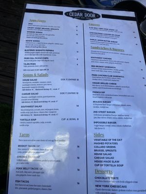 Menu photo 2 Cedar Door Patio Bar & Grill Austin, TX Menu photo 2 Cedar Door Patio Bar & Grill Austin, TX