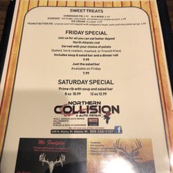 Whitetails Restaurant - 9-10-19 menu