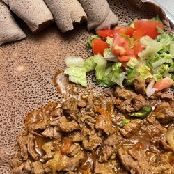 Lalibela Restaurant and Bar - Ya Beg Tibs and Injerna bread