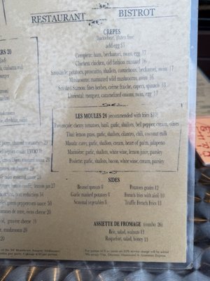 Menu photo 2 Chez Maman West San Francisco, CA