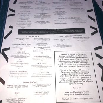 Breakfast At Barneys - Menu - Breakfast & Brunch Near Me - Atlanta, Georgia Breakfast At Barneys - Menu - Breakfast & Brunch Near Me - Atlanta, Georgia