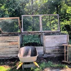 Science Museum of Long Island - Compost set up and wheel barrel
