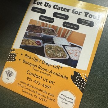 Da Coconut Cafe - Catering ad - Poke Near Me - Temecula, California