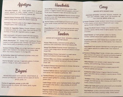 Menu photo 4 Peppers Indian Cuisine Norfolk, VA