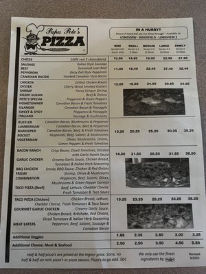 Menu photo 1 Papa Pete's Pizza Castle Rock, WA Menu photo 1 Papa Pete's Pizza Castle Rock, WA