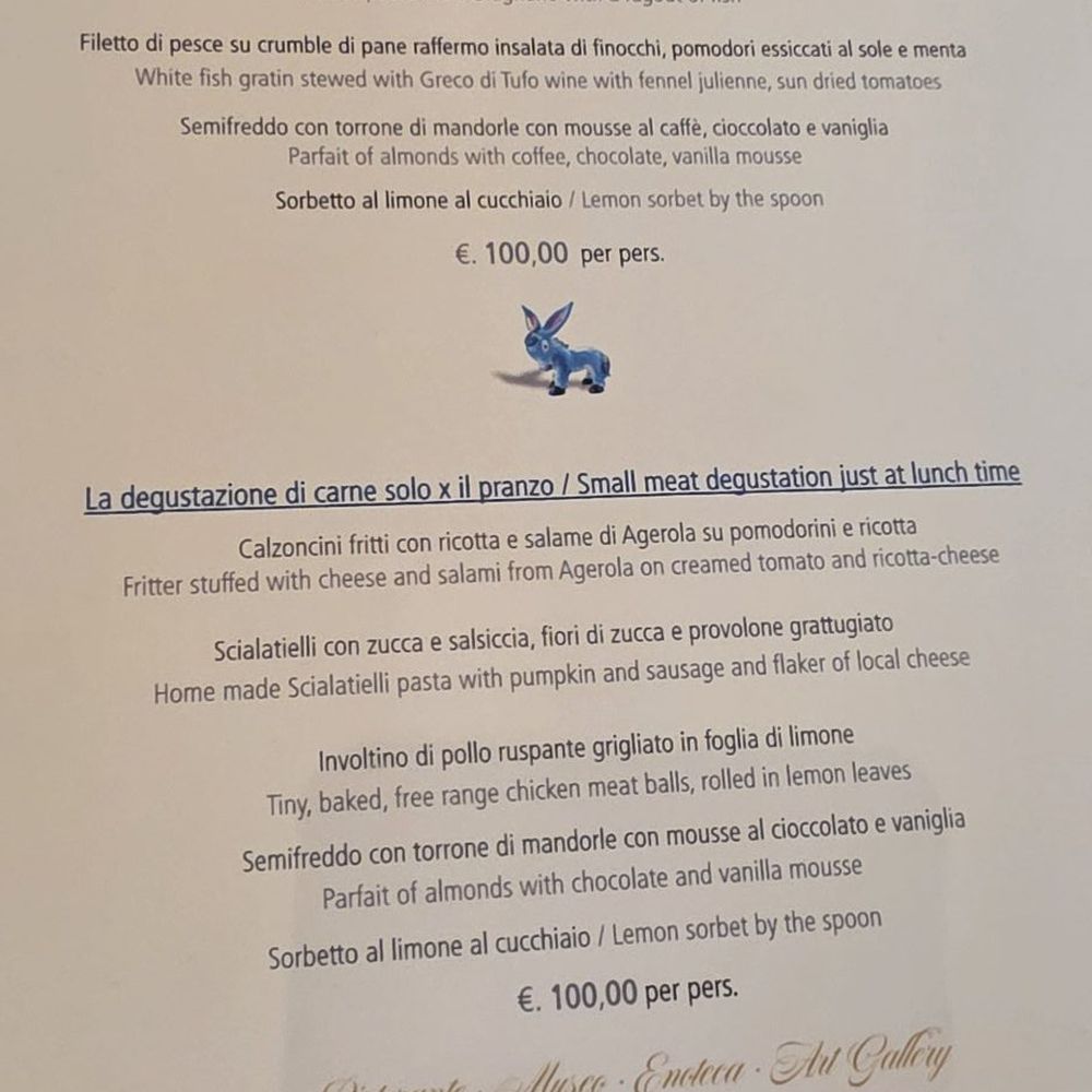 La Caravella - The lunch menu options for the day! - Italian Near Me - Amalfi, SA La Caravella - The lunch menu options for the day! - Italian Near Me - Amalfi, SA