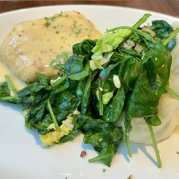 Nick's Del Mar - Macadamia nut crusted halibut - New American Near Me - Del Mar, California Nick's Del Mar - Macadamia nut crusted halibut - New American Near Me - Del Mar, California