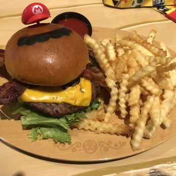 Toadstool Cafe - Mario Burger. 2/17/2023. - Cafes Near Me - Universal City, California Toadstool Cafe - Mario Burger. 2/17/2023. - Cafes Near Me - Universal City, California