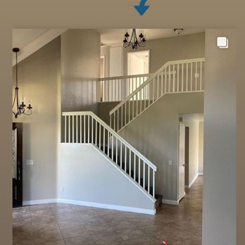 Tony’s Painting - After light grey walls and white trim doors and staircase - Painters Near Me Tony’s Painting - After light grey walls and white trim doors and staircase - Painters Near Me