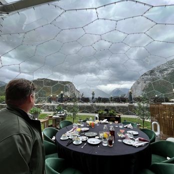 THE VERMILLION ROOM - Sneak peek from inside the dining dome. - French Near Me - Banff, Alberta THE VERMILLION ROOM - Sneak peek from inside the dining dome. - French Near Me - Banff, Alberta