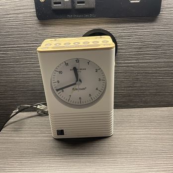 The Orbit Hotel - Retro look alarm clock with modern technology/amenities in Guest Room - Hotels Near Me - Fairview Park, Ohio The Orbit Hotel - Retro look alarm clock with modern technology/amenities in Guest Room - Hotels Near Me - Fairview Park, Ohio