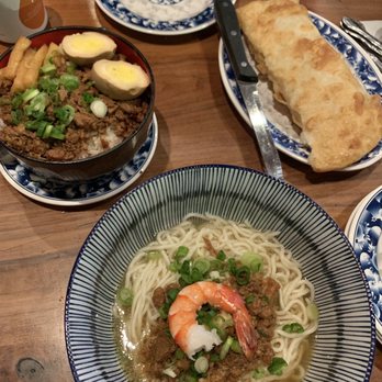 Joy - Ground Minced Pork on Rice, Slack Season Noodles, and Thousand Layer Pancake (plain) - Taiwanese Near Me - Los Angeles, California