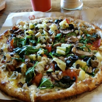 Blaze Pizza - First Time Building My Own Pizza - $8.00: delicious and worth coming back! Got all my food groups in one pie lol! - Salad Near Me - Monrovia, California Blaze Pizza - First Time Building My Own Pizza - $8.00: delicious and worth coming back! Got all my food groups in one pie lol! - Salad Near Me - Monrovia, California
