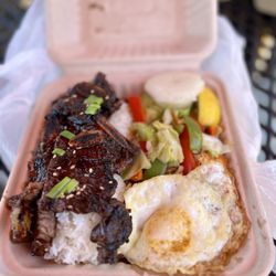 Lola Betty's Kitchen - Beef Short Rib Plate, egg added
