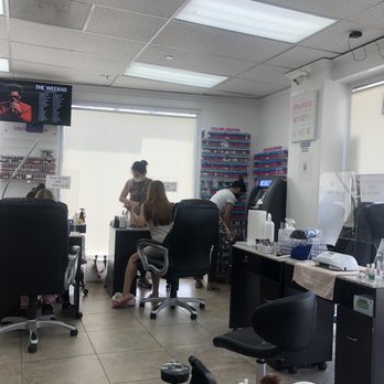 Ombre Nails - View from my chair. Entrance is to the right. Small. I believe they have 5 chairs? - Nail Salons Near Me - Los Angeles, California Ombre Nails - View from my chair. Entrance is to the right. Small. I believe they have 5 chairs? - Nail Salons Near Me - Los Angeles, California