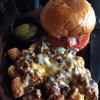 Roundin' 3rd - My cheeseburger add bacon and chili cheese tots. So delish. - American Near Me - Long Beach, California