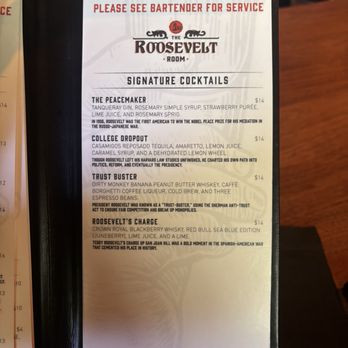 The Roosevelt Room - menu - Cocktail Bars Near Me - Cincinnati, Ohio The Roosevelt Room - menu - Cocktail Bars Near Me - Cincinnati, Ohio