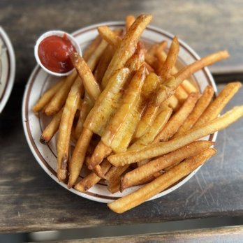 Pine State Biscuits - fries ($5.00) + cheese (+$1.00) - Breakfast & Brunch Near Me - Portland, Oregon