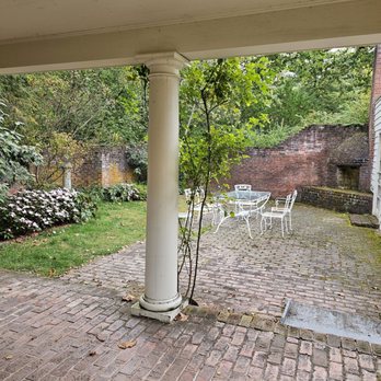 Eleanor Roosevelt Center At Val Kill - Lovely patio outside the Stone Cottage - Landmarks & Historical Buildings Near Me - Hyde Park, New York Eleanor Roosevelt Center At Val Kill - Lovely patio outside the Stone Cottage - Landmarks & Historical Buildings Near Me - Hyde Park, New York