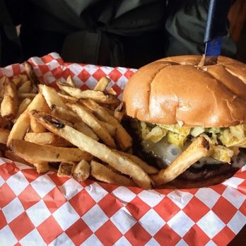 The Local Cow - Rock wood with Cajun fries!! YUM - Burgers Near Me - Gresham, Oregon