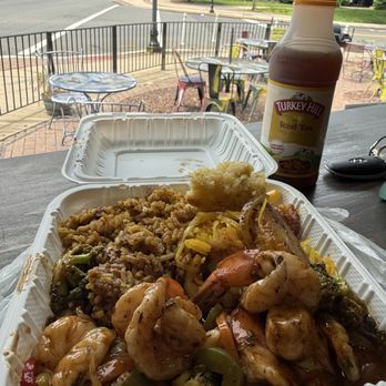 Morgan's Island Grill - View from the bar top that I was sitting on. You could see the little quaint town. - Caribbean Near Me - Hightstown, New Jersey