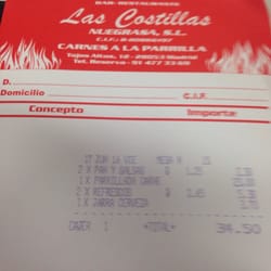 Las Costillas - La cuenta