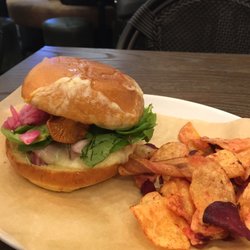 OAK - Tasty Burger Sandwich... with great vegetable chips