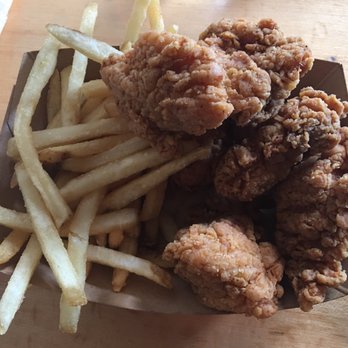 Restaurantosaurus - Chicken nuggets with fries. Surprisingly good. Comes with southwest salad. Pictured separately - Fast Food Near Me - Lake Buena Vista, Florida Restaurantosaurus - Chicken nuggets with fries. Surprisingly good. Comes with southwest salad. Pictured separately - Fast Food Near Me - Lake Buena Vista, Florida