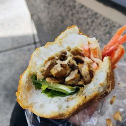Cafe Beans - Grilled chicken banh mi $6.99.
