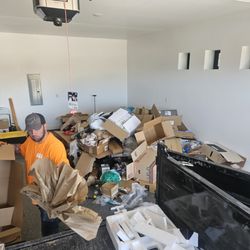 Clean Slate Haulin - Ryan taking care of business. New home owners collected a lot of boxes after move-in.