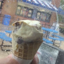cold, wet, windy, plus the remains of a monkey business on a waffle cone