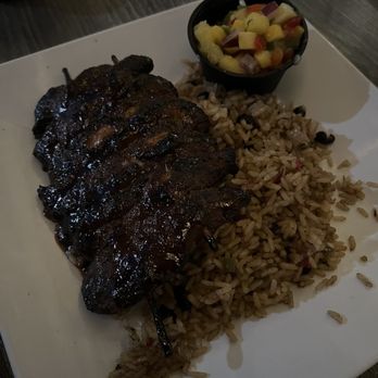 Caribbean Jack's - Jerk chicken and rice with mango salsa - Caribbean Near Me - Daytona Beach, Florida Caribbean Jack's - Jerk chicken and rice with mango salsa - Caribbean Near Me - Daytona Beach, Florida