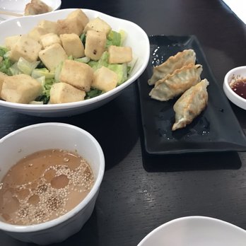 Mama's Kitchen - Tofu salad and dumplings. - Korean Near Me - Menifee, California
