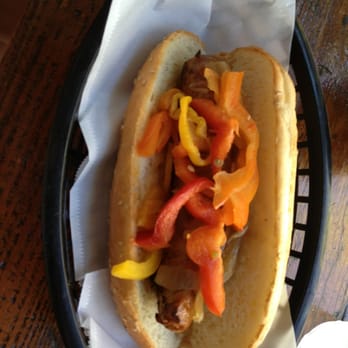 The Wurst - Tricky chick with grilled onions and sweet peppers - Caterers Near Me